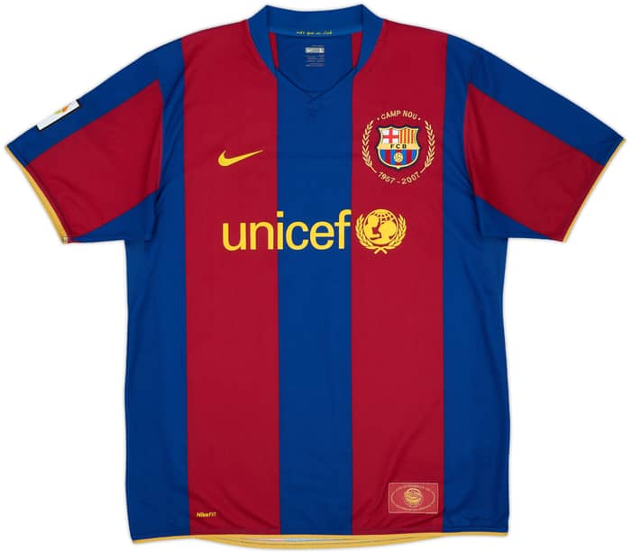 2007-08 Barcelona Home Shirt Ronaldinho #10 - 8/10 - (L)