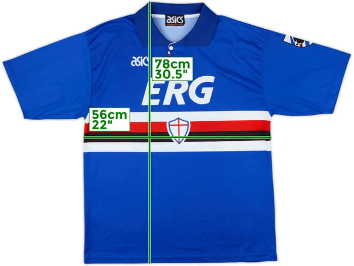 1992-94 Sampdoria Home Shirt - 8/10 - (L)