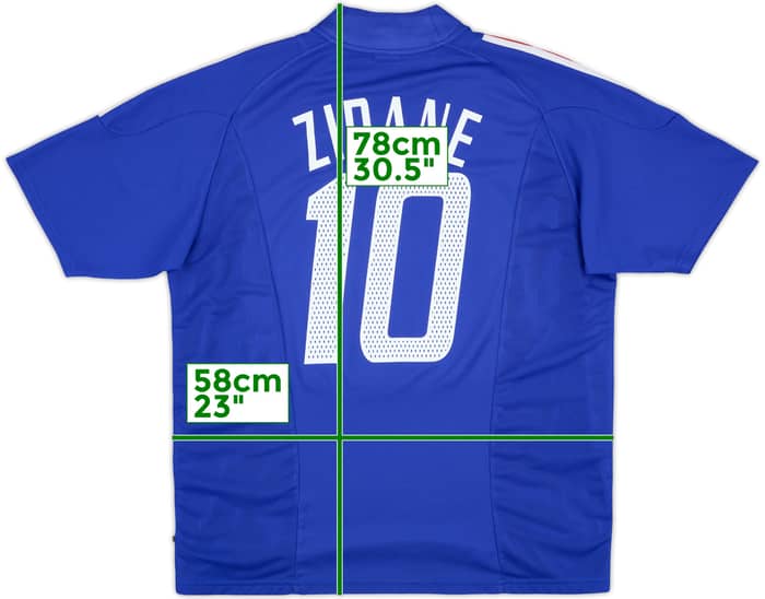 2002-04 France Home Shirt Zidane #10 - 6/10 - (XL)