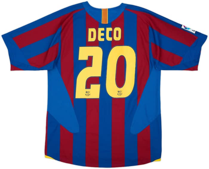 2005-06 Barcelona Home Shirt Deco #20 - 8/10 - (L)