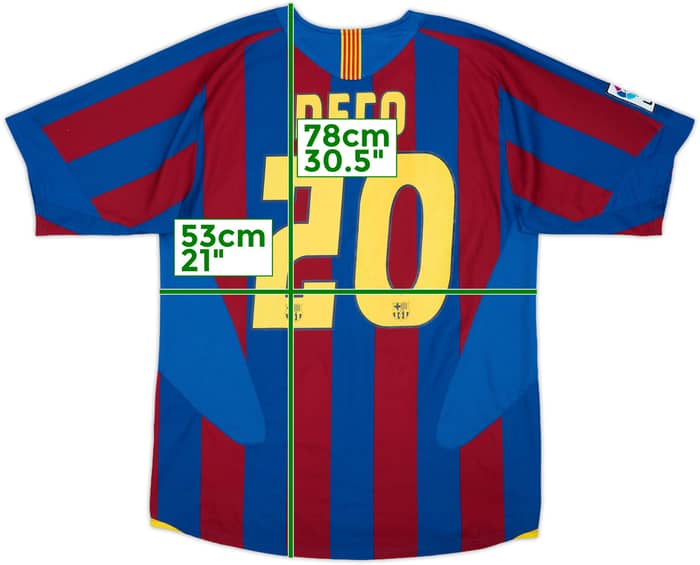 2005-06 Barcelona Home Shirt Deco #20 - 8/10 - (L)