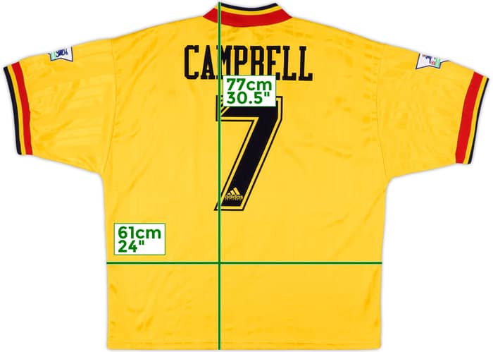 1993-94 Arsenal Away Shirt Campbell #7 - 8/10 - (L/XL)