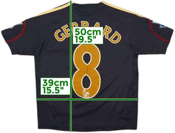 2009-10 Liverpool Away Shirt Gerrard #8 - 8/10 - (7-8 Years)