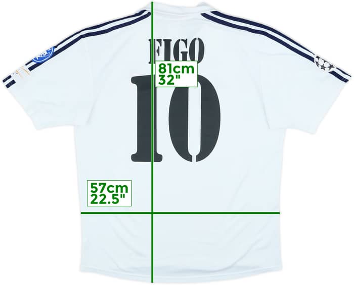 2001 Real Madrid Home Shirt Figo #10 - 6/10 - (L)