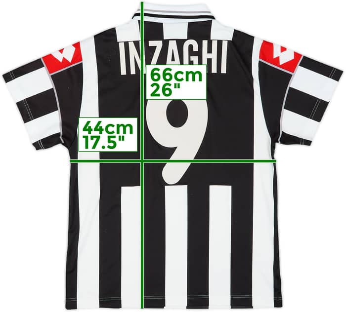 2000-01 Juventus Basic Home Shirt Inzaghi #9 - 6/10 - (XL.Boys)