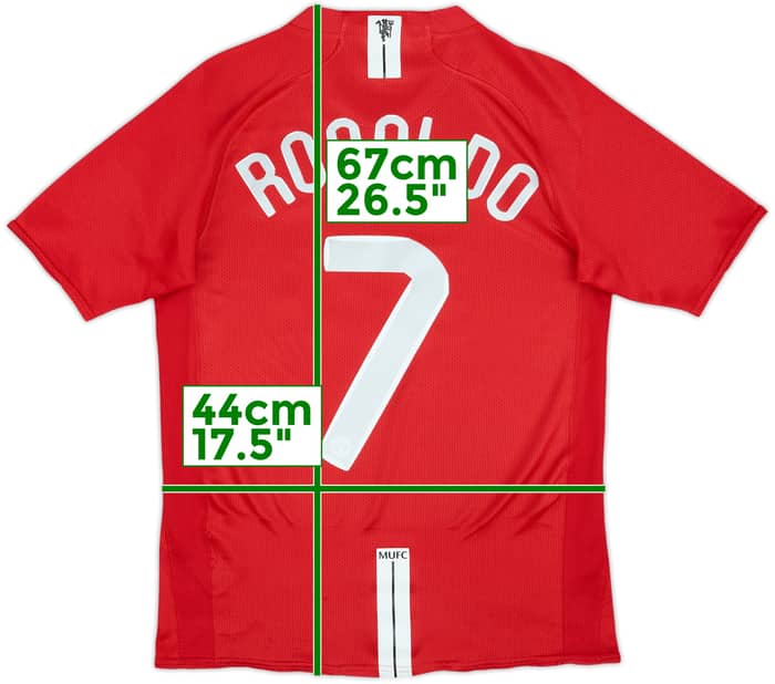 2007-09 Manchester United Home Shirt Ronaldo #7 - 7/10 - (XL.Boys)