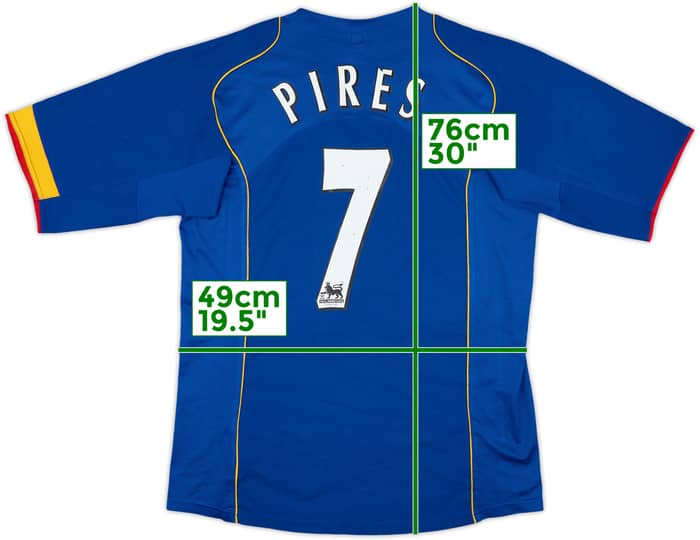2004-06 Arsenal Away Shirt Pires #7 - 6/10 - (M)