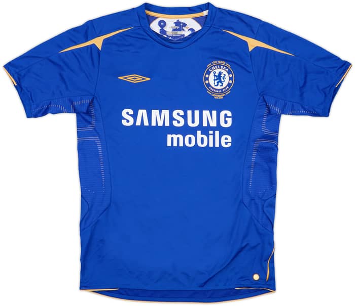 2005-06 Chelsea Centenary Home Shirt Makalele #4 - 6/10 - (S)