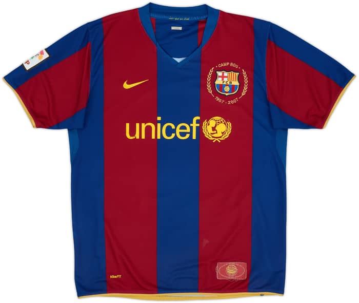 2007-08 Barcelona Home Shirt Ronaldinho #10 - 6/10 - (L)