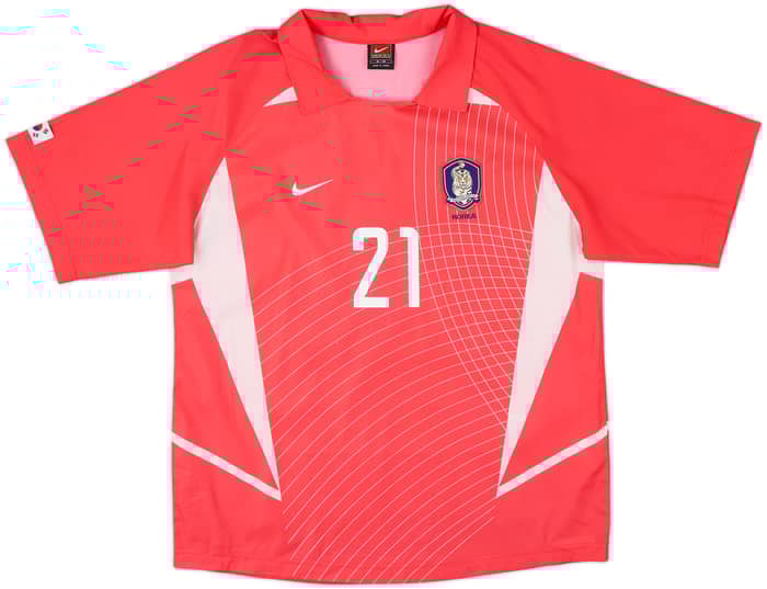 2002-03 South Korea Home Shirt J.S.Park #21 - 8/10 - (M)
