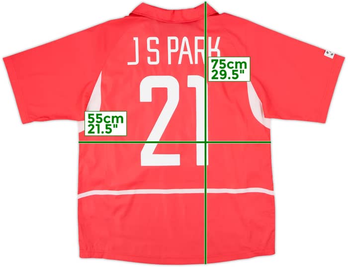 2002-03 South Korea Home Shirt J.S.Park #21 - 8/10 - (M)