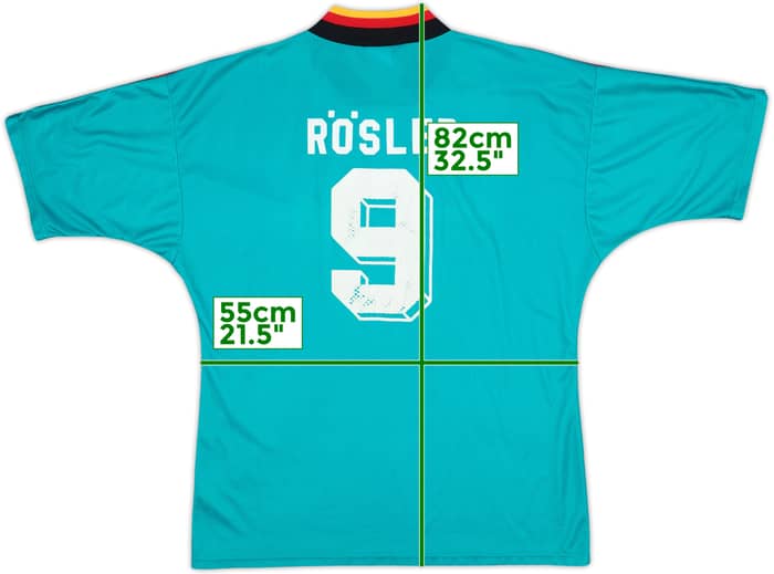 1994-96 Germany Away Shirt Rosler #9 - 7/10 - (L)