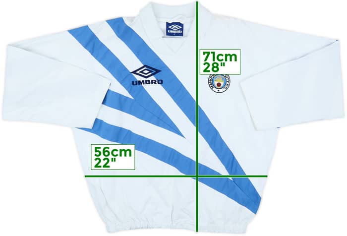 1991-93 Manchester City Umbro Drill Top - 8/10 - (L)