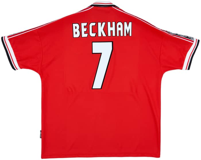 1998-00 Manchester United Home Shirt Beckham #7 - 8/10 - (XXL)