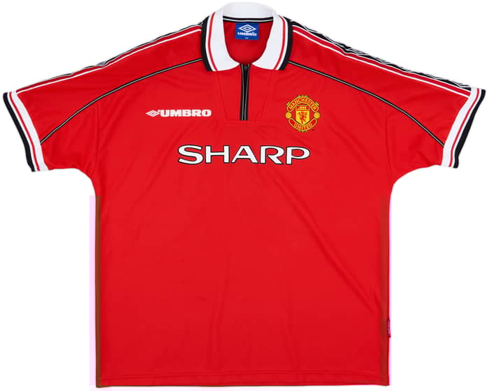 1998-00 Manchester United Home Shirt Beckham #7 - 8/10 - (XXL)