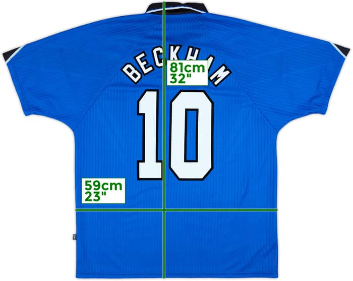 1996-98 Manchester United Third Shirt Beckham #10 - 9/10 - (XL)