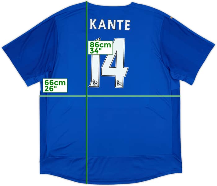 2015-16 Leicester Home Shirt Kante #14 - 8/10 - (3XL)