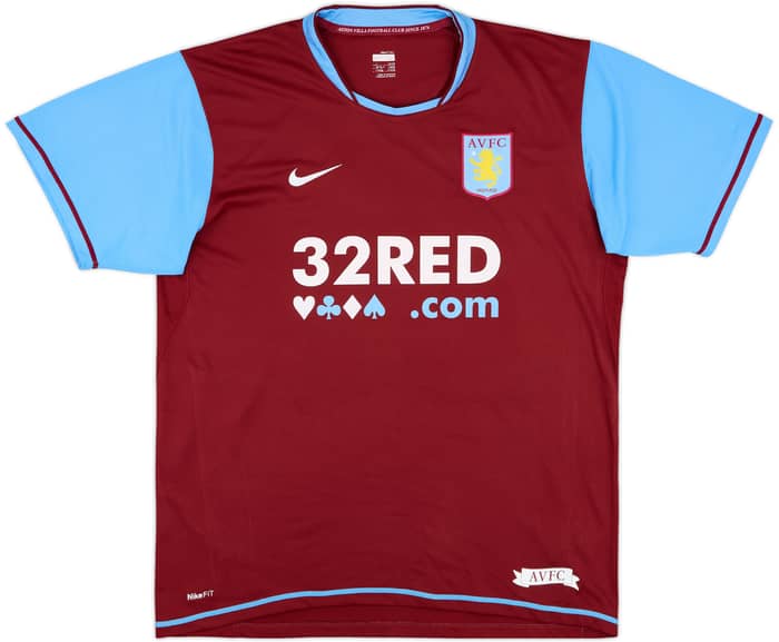 2007-08 Aston Villa Home Shirt Carew #10 - 10/10 - (L)