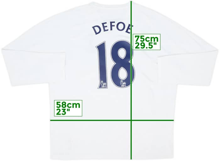 2007-08 Tottenham Home L/S Shirt Defoe #18 - 6/10 - (XL)
