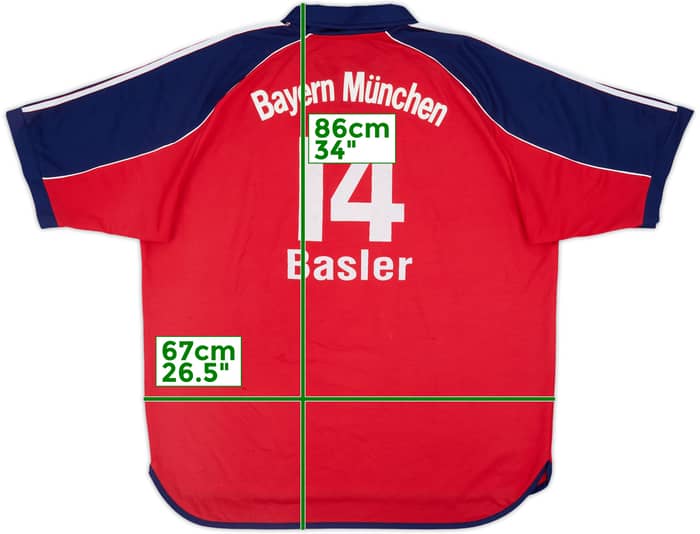 1999-01 Bayern Munich Home Shirt Basler #14 - 5/10 - (XXL)