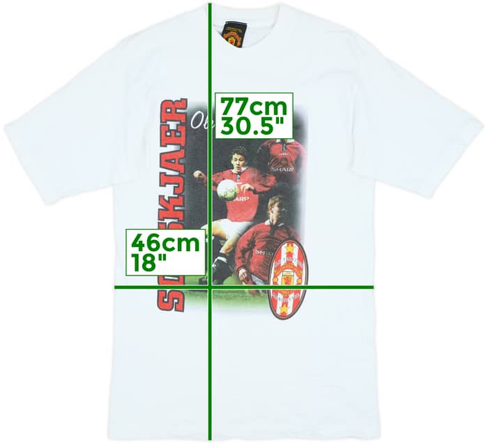 1996-98 Manchester United Graphic Tee - 9/10 - (S)