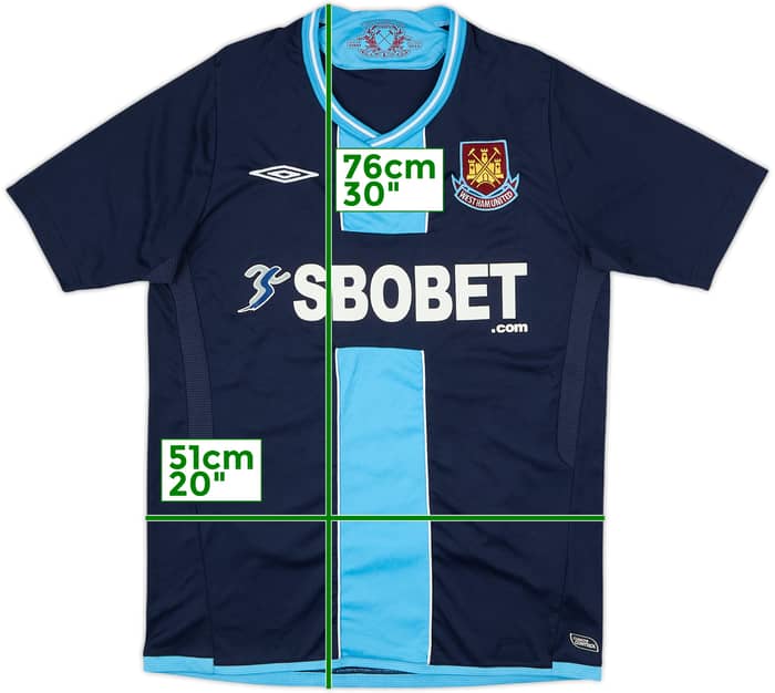 2009-10 West Ham Camiseta Visitante Noble #16 - 8/10 - (M)