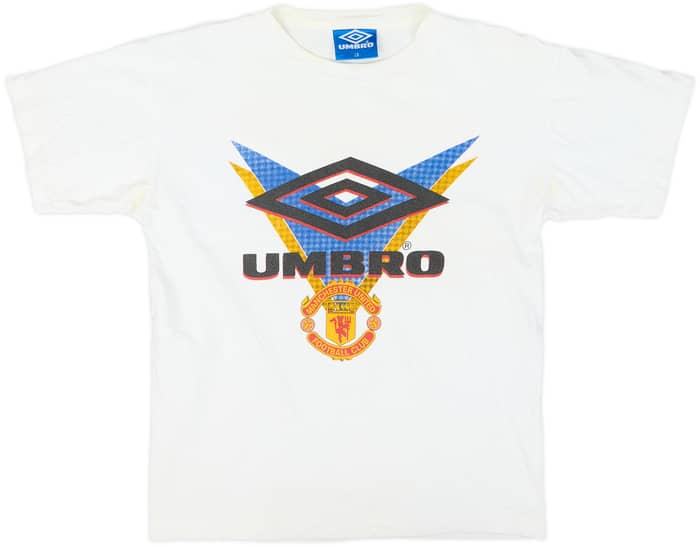 1992-94 Manchester United Umbro Cotton Tee - 7/10 - (L.Boys)