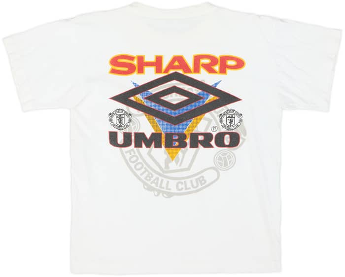 1992-94 Manchester United Umbro Cotton Tee - 7/10 - (L.Boys)