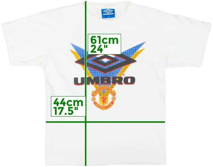 1992-94 Manchester United Umbro Cotton Tee - 7/10 - (L.Boys)
