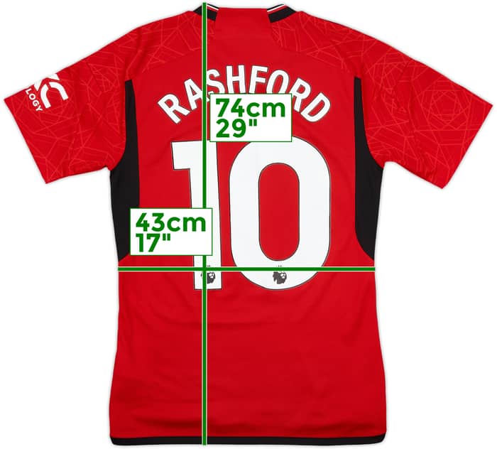2023-24 Manchester United Home Shirt Rashford #10 - 7/10 - (S)
