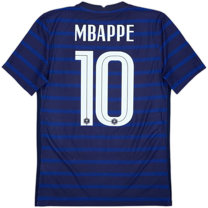 2020-21 France Authentic Home Shirt Mbappe #10 - 8/10 - (S)