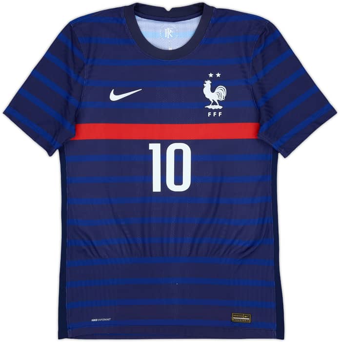 2020-21 France Authentic Home Shirt Mbappe #10 - 8/10 - (S)