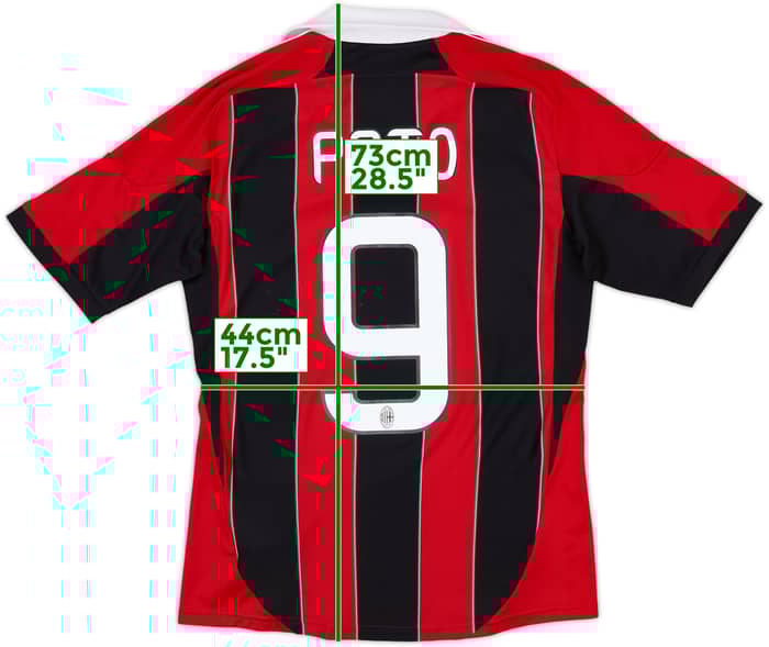 2012-13 AC Milan Home Shirt Pato #9 - 6/10 - (S)