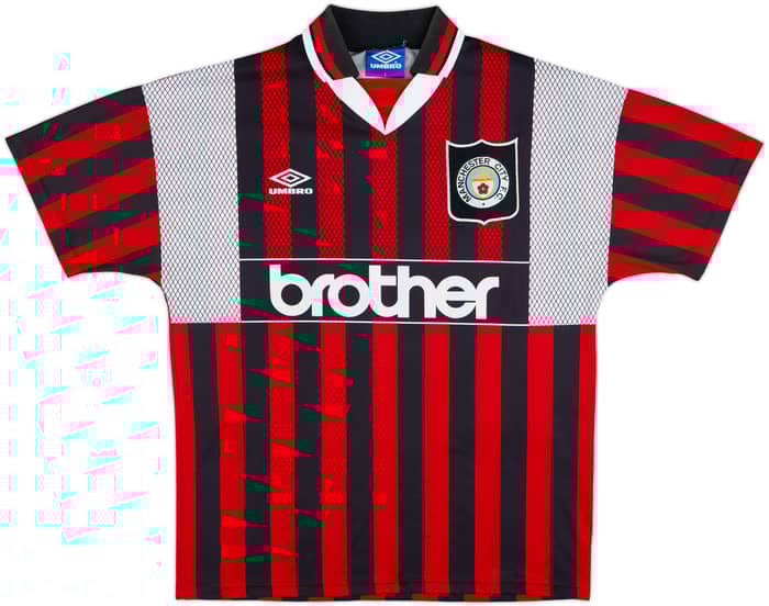1994-96 Manchester City Away Shirt Kinkladze #7 - 10/10 - (L)