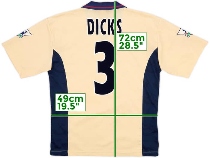 1996-97 West Ham Third Shirt Dicks #3 - 9/10 - (S)