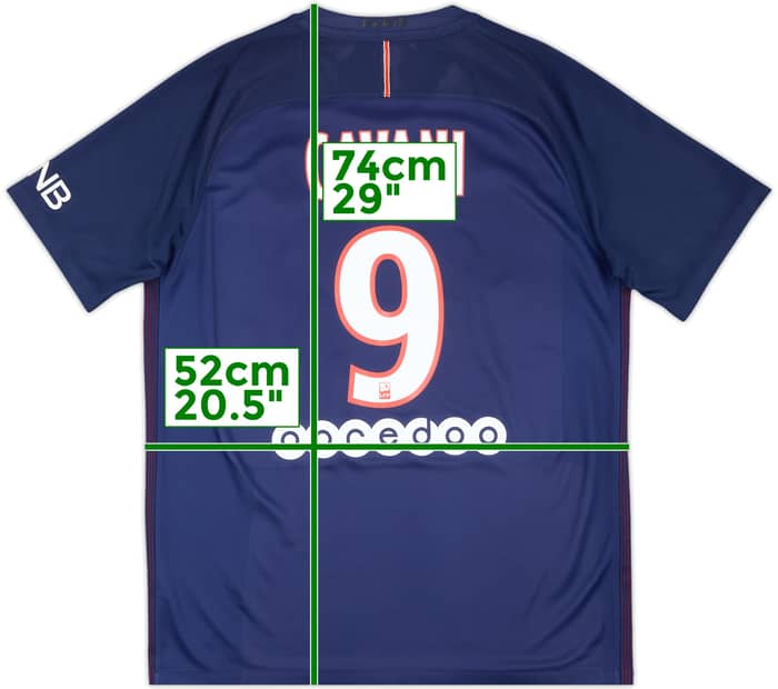 2016-17 Paris Saint-Germain Home Shirt Cavani #9 - 5/10 - (L)