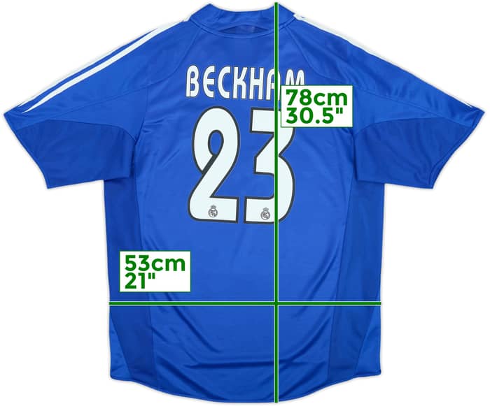 2004-05 Real Madrid Third Shirt Beckham #23 - 7/10 - (M)