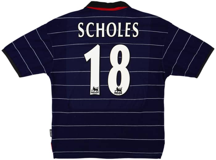 1999-00 Manchester United Away Shirt Scholes #18 - 8/10 - (M)
