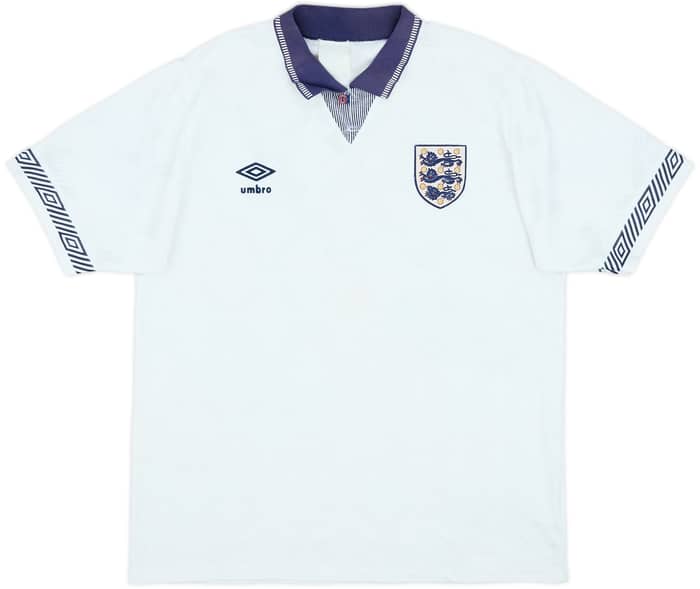 1990-92 England Home Shirt - 7/10 - (L)