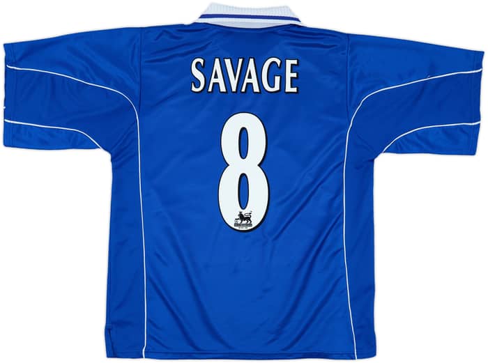 2001-02 Leicester Home Shirt Savage #8 - 8/10 - (L)
