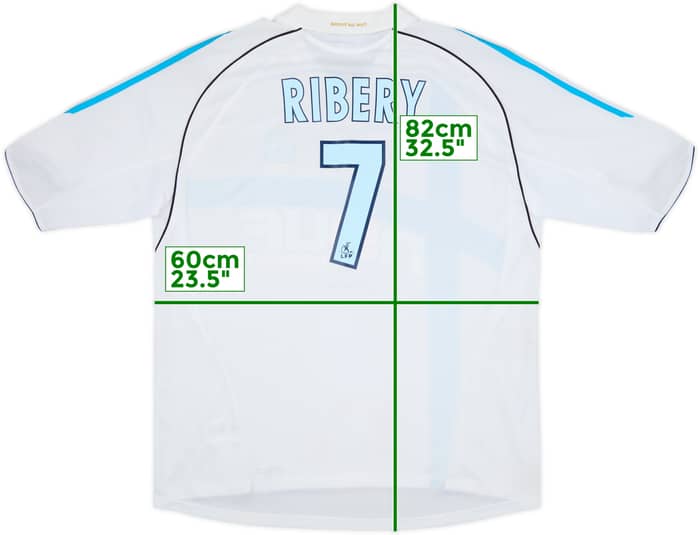 2005-06 Olympique Marseille Home Shirt Ribery #7 - 9/10 - (XL)