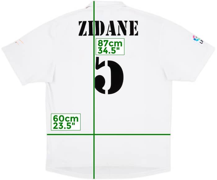 2002-03 Real Madrid Centenary Home Shirt Zidane #5 - 5/10 - (XL)