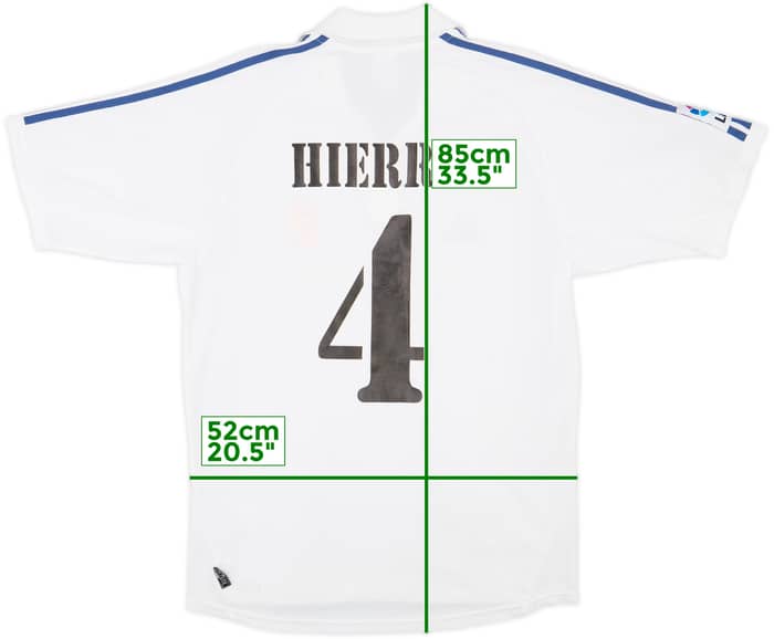 2001 Real Madrid Home Shirt Hierro #6 - 5/10 - (M)