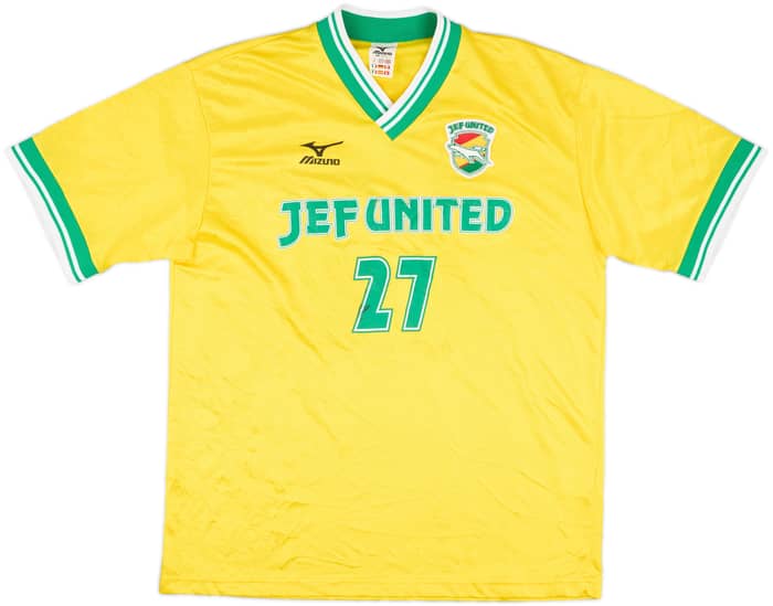 2001 JEF United Player Issue Mizuno Training Shirt #27 (Koyama) - 6/10 - (XL)