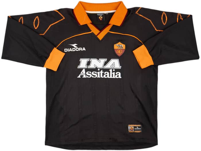1999-00 Roma Third L/S Shirt Totti #10 - 8/10 - (Y)
