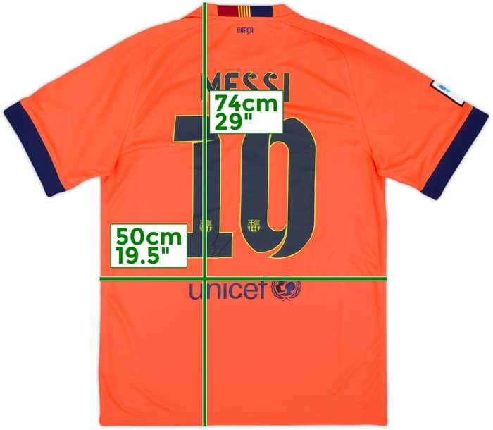 2014-15 Barcelona Away Shirt Messi #10 (M)