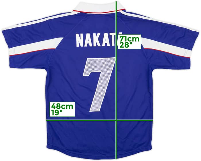 1999-00 Japan Home Shirt Nakata #7 - 8/10 - (L.Boys)