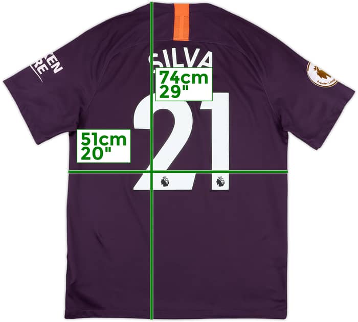 2018-19 Manchester City Third Shirt Silva #21 - 7/10 - (M)