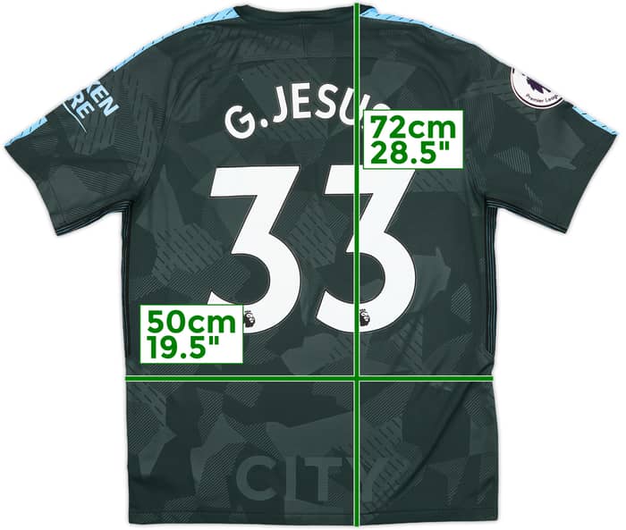 2017-18 Manchester City Third Shirt G.Jesus #33 - 8/10 - (M)