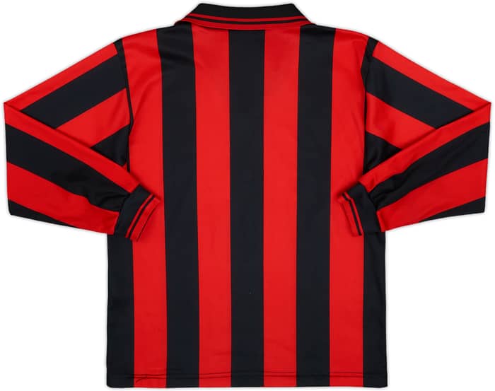 1995-96 AC Milan Home L/S Shirt - 8/10 - (M.Boys)